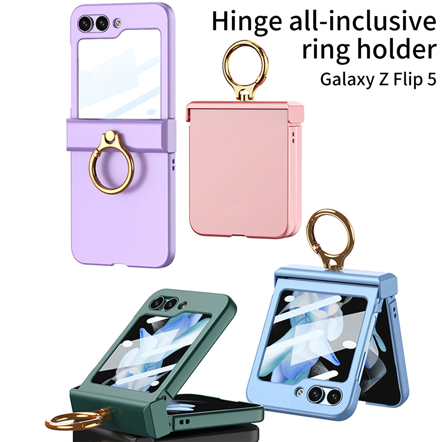 Galaxy Z Flip 5 – Hinge Box Ring Cover & Case