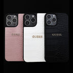 Apple iPhone 14 / Plus / Pro / Pro Max– Original Leather Guess Back Cover & Case