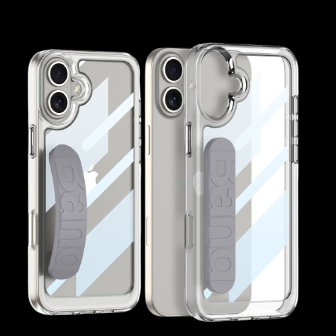 Apple iPhone 16 / Plus / Pro / Pro Max – Transparent with Wrist Band Cover & Case