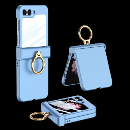 Galaxy Z Flip 6 – Thin PC Hinge Box + Ring Cover & Case