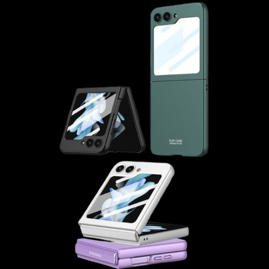 Galaxy Z Flip 6 – Ultra-Thin PC + Glass Cover & Case