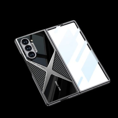 Galaxy Z Fold 6 – Electroplated PU Leather Cover & Case