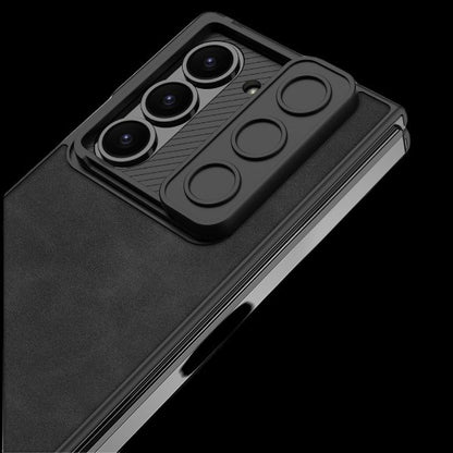 Galaxy Z Fold 6 – Leather Glass Slide Cover & Case