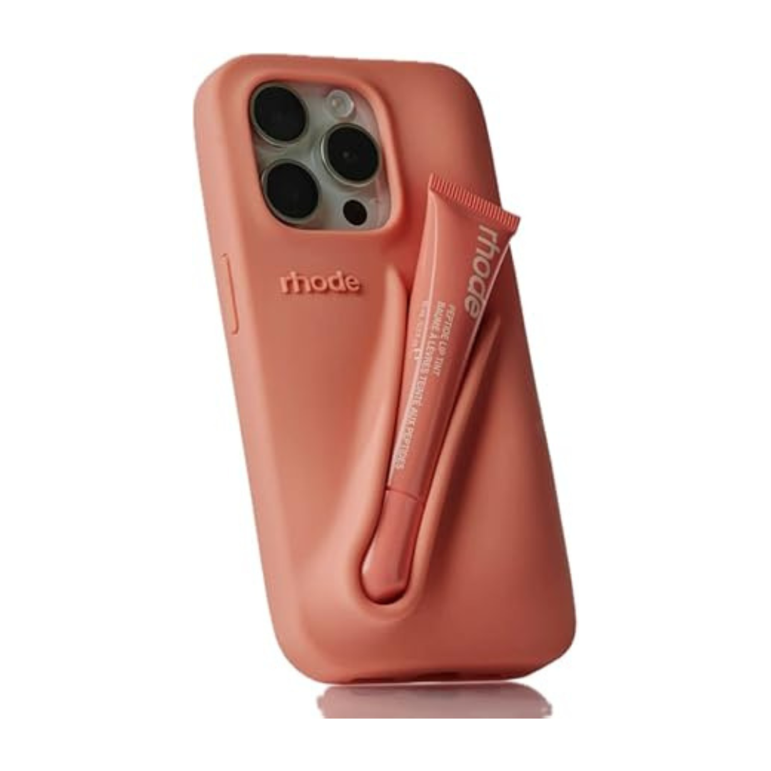 Apple iPhone 14 – Silicone Phone Cover with Built-in Lip Tint Holder