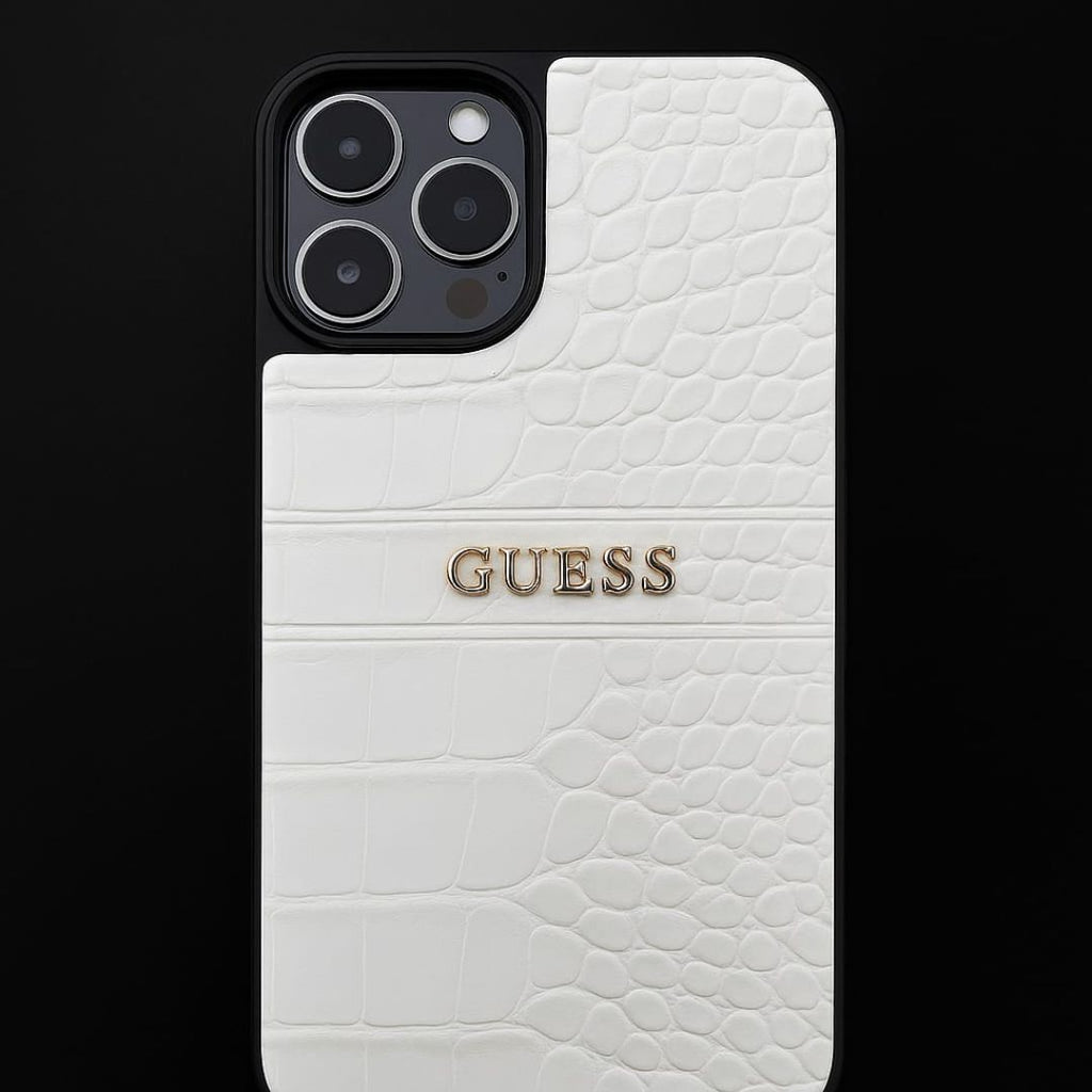 Apple iPhone 14 / Plus / Pro / Pro Max– Original Leather Guess Back Cover & Case