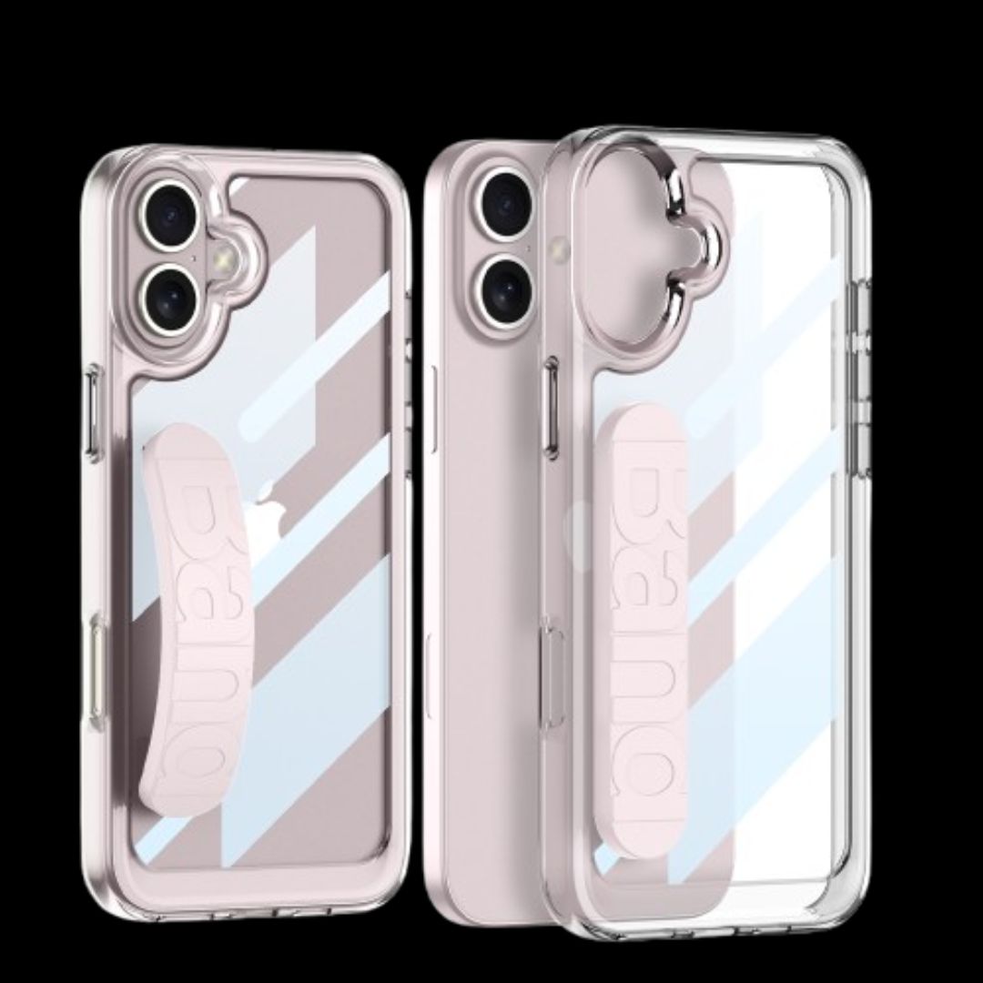 Apple iPhone 16 / Plus / Pro / Pro Max – Transparent with Wrist Band Cover & Case