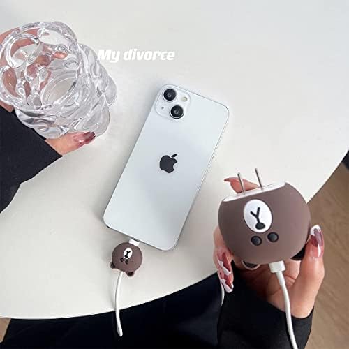 Cute Brown Bear Silicone - iPhone Charger Case