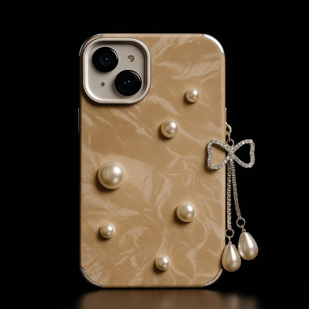 Apple iPhone 14 – Diamond Velvet stud Back Cover & Case