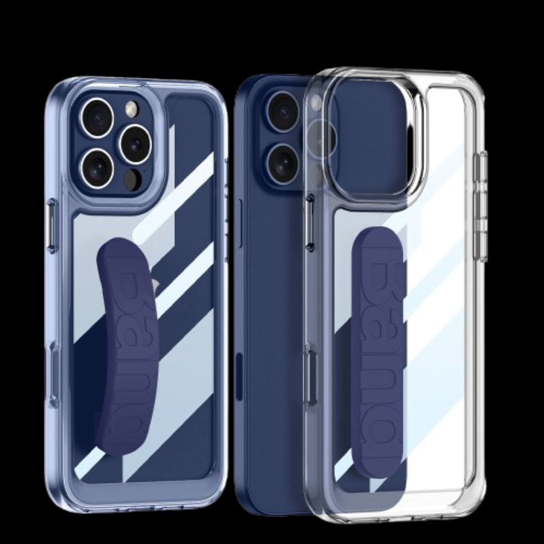 Apple iPhone 16 / Plus / Pro / Pro Max – Transparent with Wrist Band Cover & Case