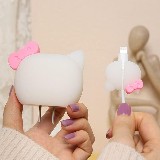 Cute Hello Kitty Silicone - iPhone Charger Case