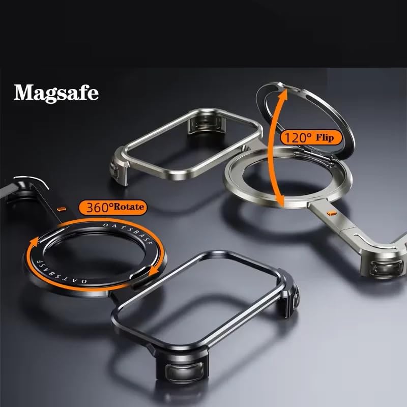 iPhone Premium Z Shape Metal Case | Magnetic Ring with Magsafec