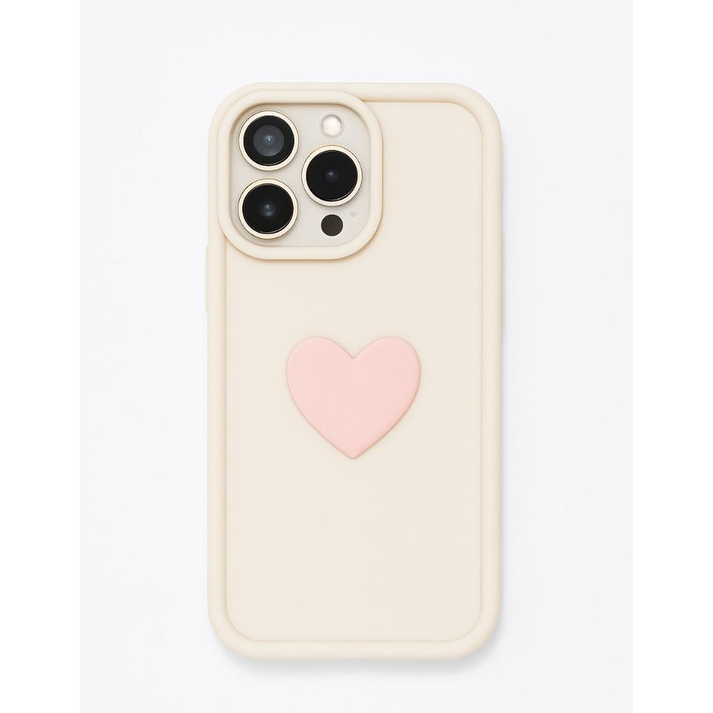Apple iPhone 15 / Pro / Pro Max - Soft Silicone Back Cover with 3D Heart Design Back Cover & Case