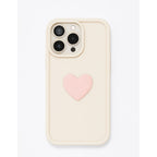 Apple iPhone 15 / Pro / Pro Max - Soft Silicone Back Cover with 3D Heart Design Back Cover & Case