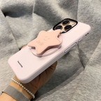 Apple iPhone 16 / Pro / Pro Max - Super Cute Soft Pastel Silicone MagSafe Back Cover with Star Grip Pop Magnet – Free & Easy grip