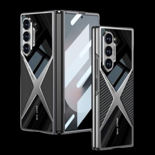 Galaxy Z Fold 6 – Electroplated PU Leather Cover & Case