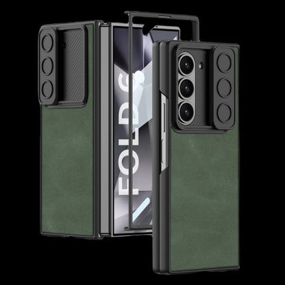 Galaxy Z Fold 6 – Leather Glass Slide Cover & Case