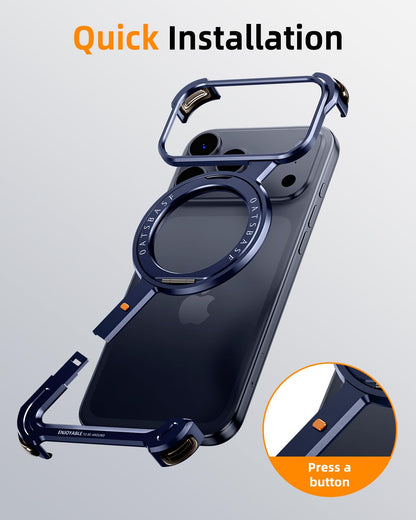 iPhone Premium Z Shape Metal Case | Magnetic Ring with Magsafec