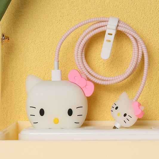 Cute Hello Kitty Silicone - iPhone Charger Case