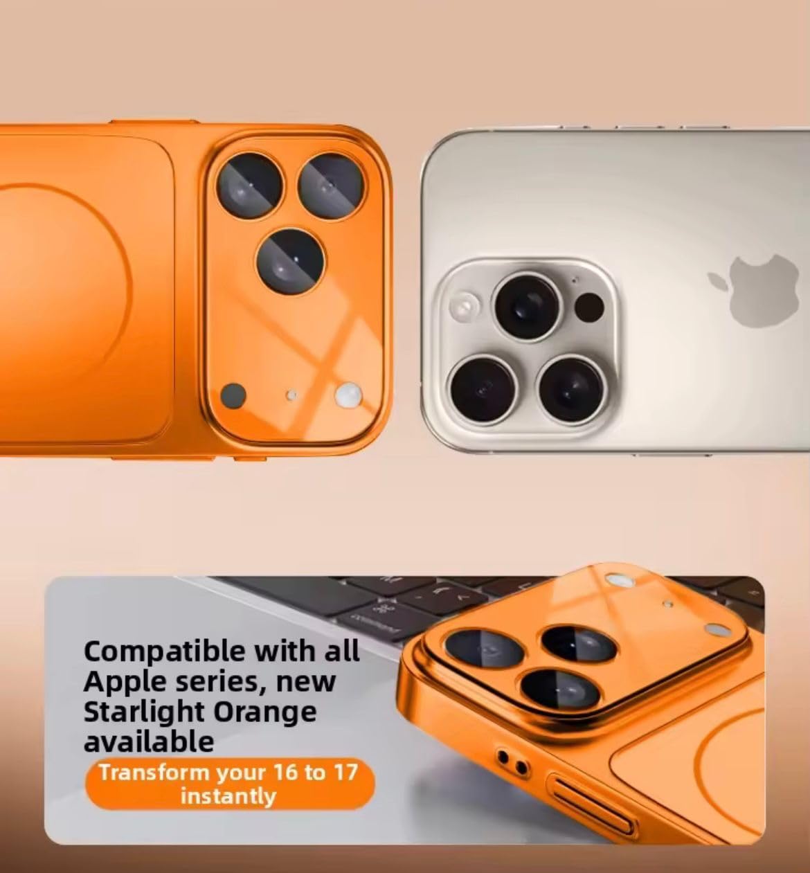 iPhone 17 Pro / Pro Max Style Premium Converter Case | Wireless Charging