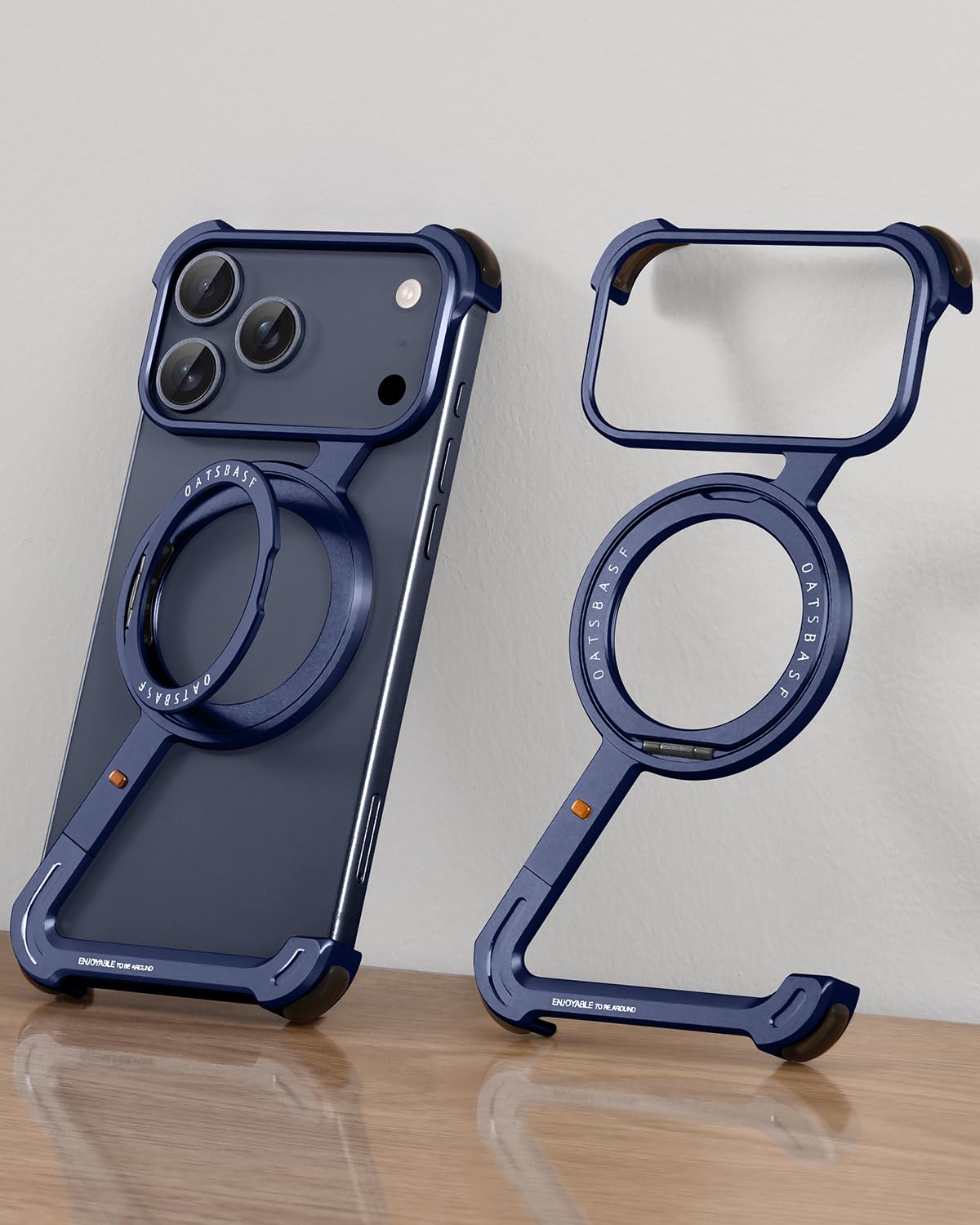 iPhone Premium Z Shape Metal Case | Magnetic Ring with Magsafec