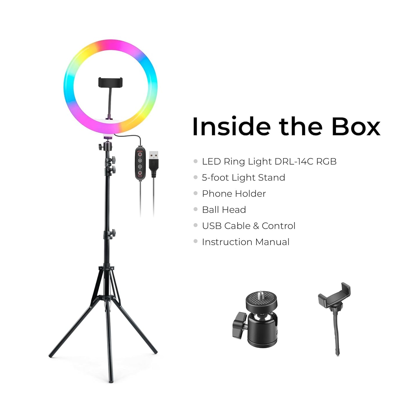 12 inches Ring Light with Stand, 85 Inch Foldable Tripod, 3 Colour Mode