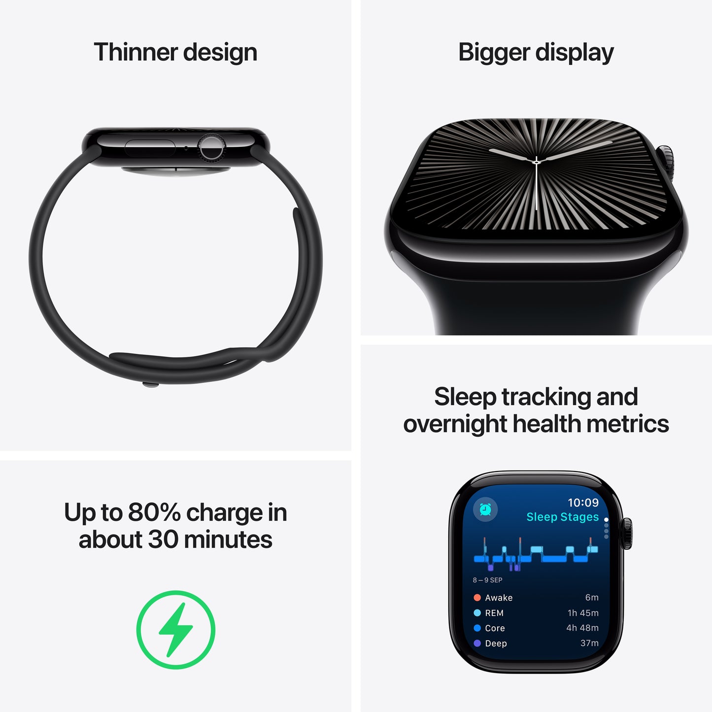 Apple Watch Series 10 - With 42 MM Black Sport Band