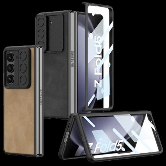 Galaxy Z Fold 5 – Leather Glass Slide Cover & Case