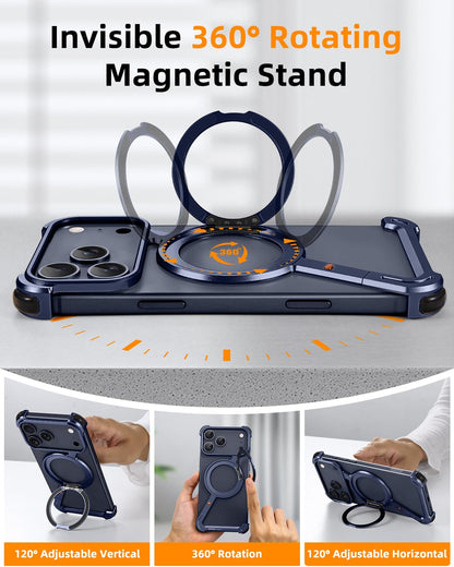 iPhone Premium Z Shape Metal Case | Magnetic Ring with Magsafec