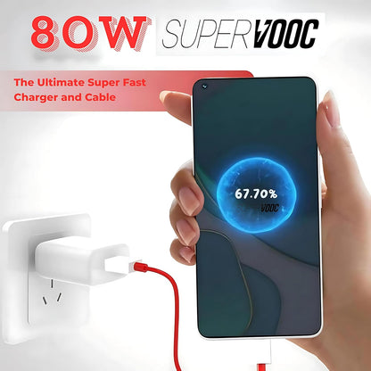 SuperVOOC 80W Fast Charging Adapter and Cable Set