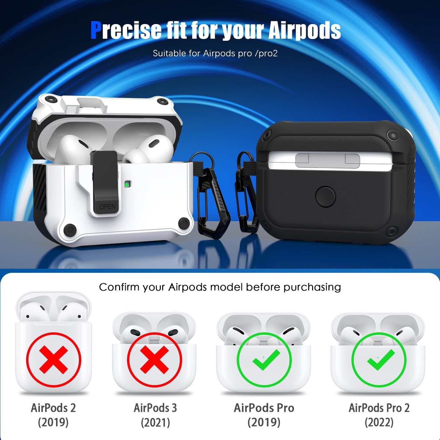 Security Lock Wireless Charging - Protective Airpods Case
