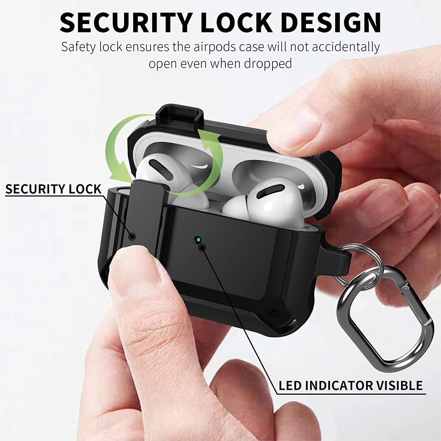Security Lock Wireless Charging - Protective Airpods Case