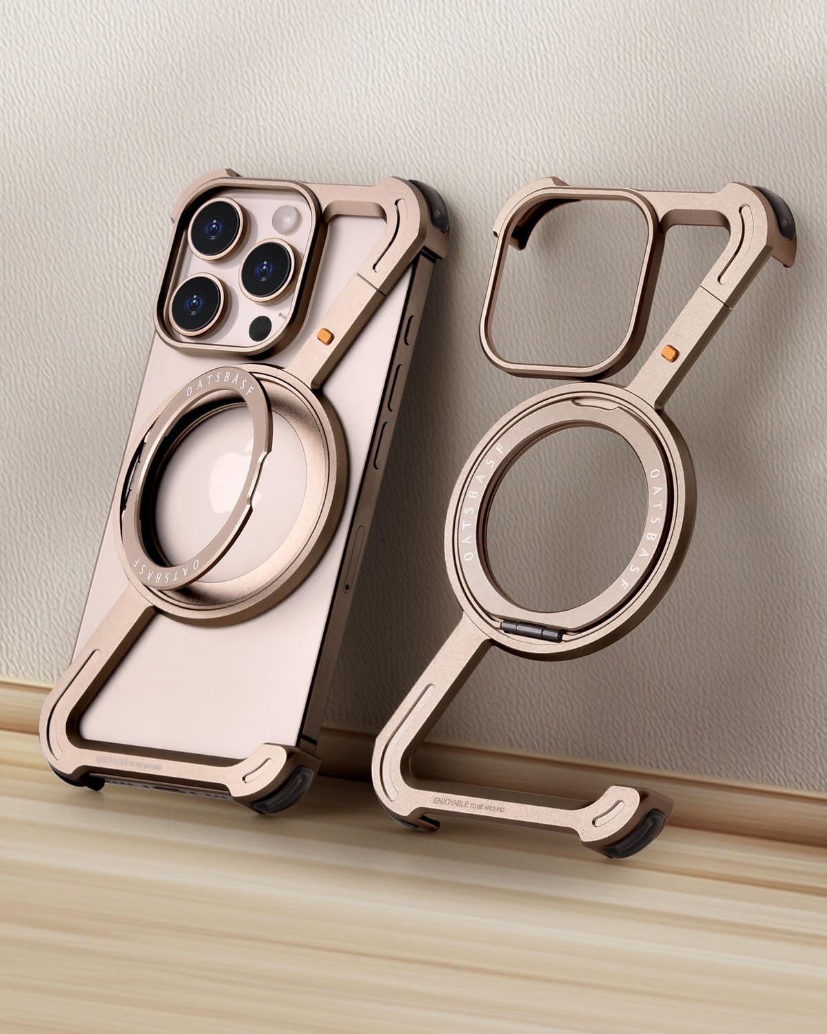 iPhone Premium Z Shape Metal Case | Magnetic Ring with Magsafec