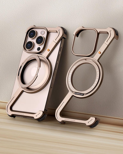 iPhone Premium Z Shape Metal Case | Magnetic Ring with Magsafec