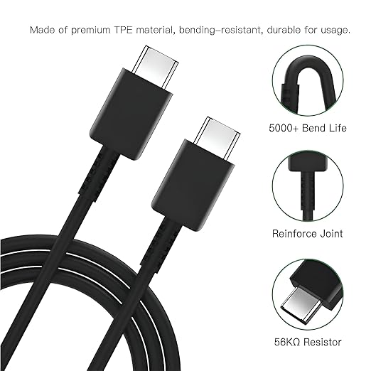 Type C to C Fast Charging Cable - 5 AMP