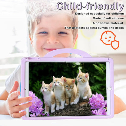 Purple Unicorn Castle Design with Rainbow Handle - iPad Case