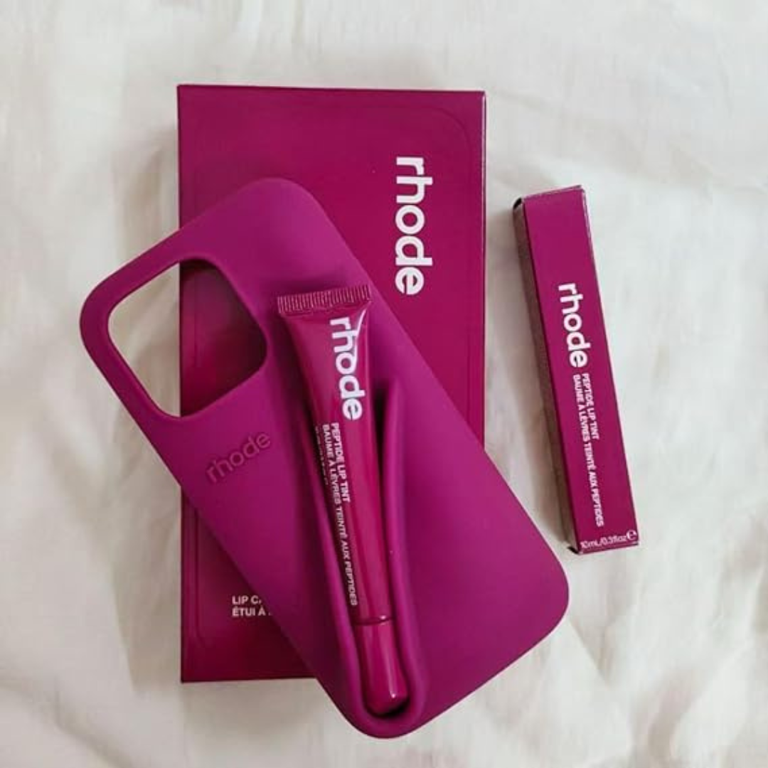 Apple iPhone 14 Pro – Silicone Phone Cover with Built-in Lip Tint Holder"