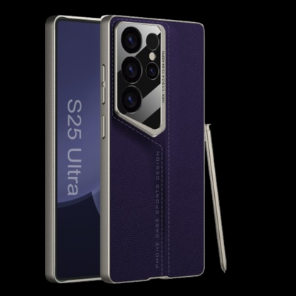 Samsung Galaxy S25 Ultra – Leather Blade Slim Hard Back Cover & Case
