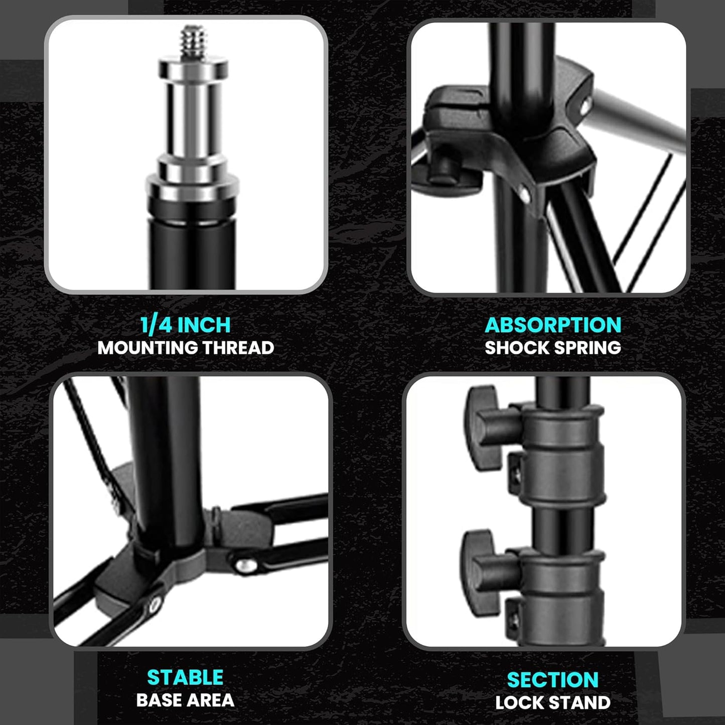 12 inches Ring Light with Stand, 85 Inch Foldable Tripod, 3 Colour Mode
