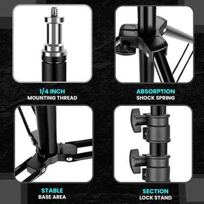 12 inches Ring Light with Stand, 85 Inch Foldable Tripod, 3 Colour Mode