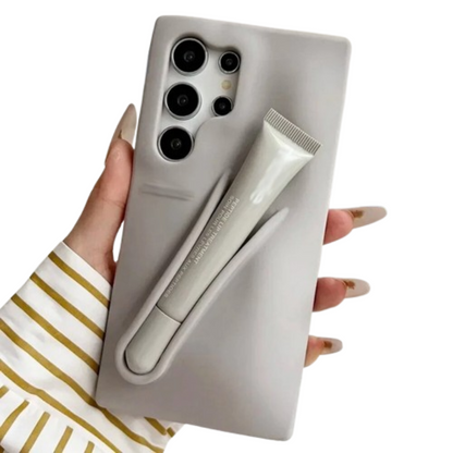 Samsung Galaxy S25 Ultra – Silicone Phone Cover with Built-in Lip Tint Holder