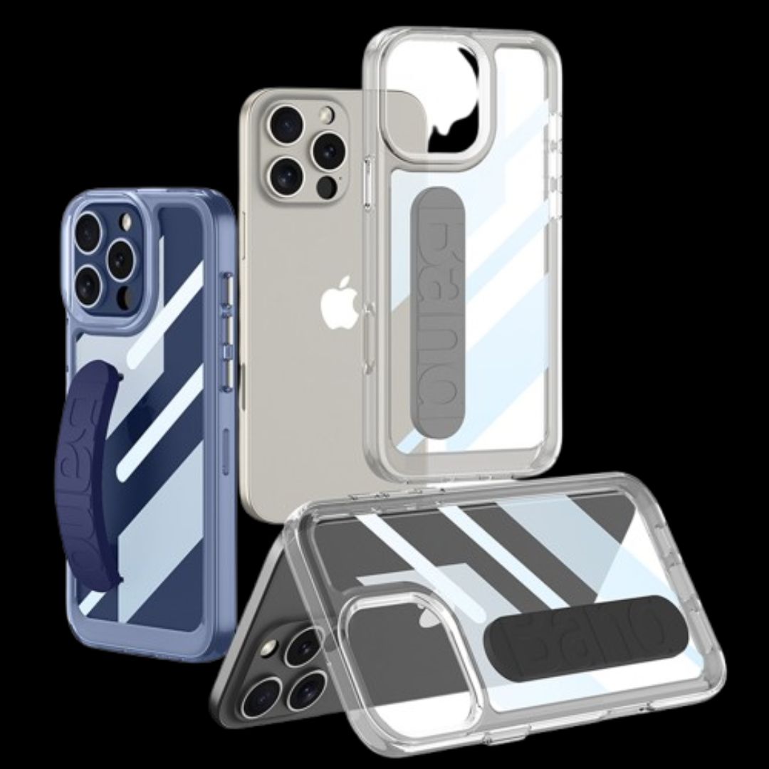 Apple iPhone 16 / Plus / Pro / Pro Max – Transparent with Wrist Band Cover & Case