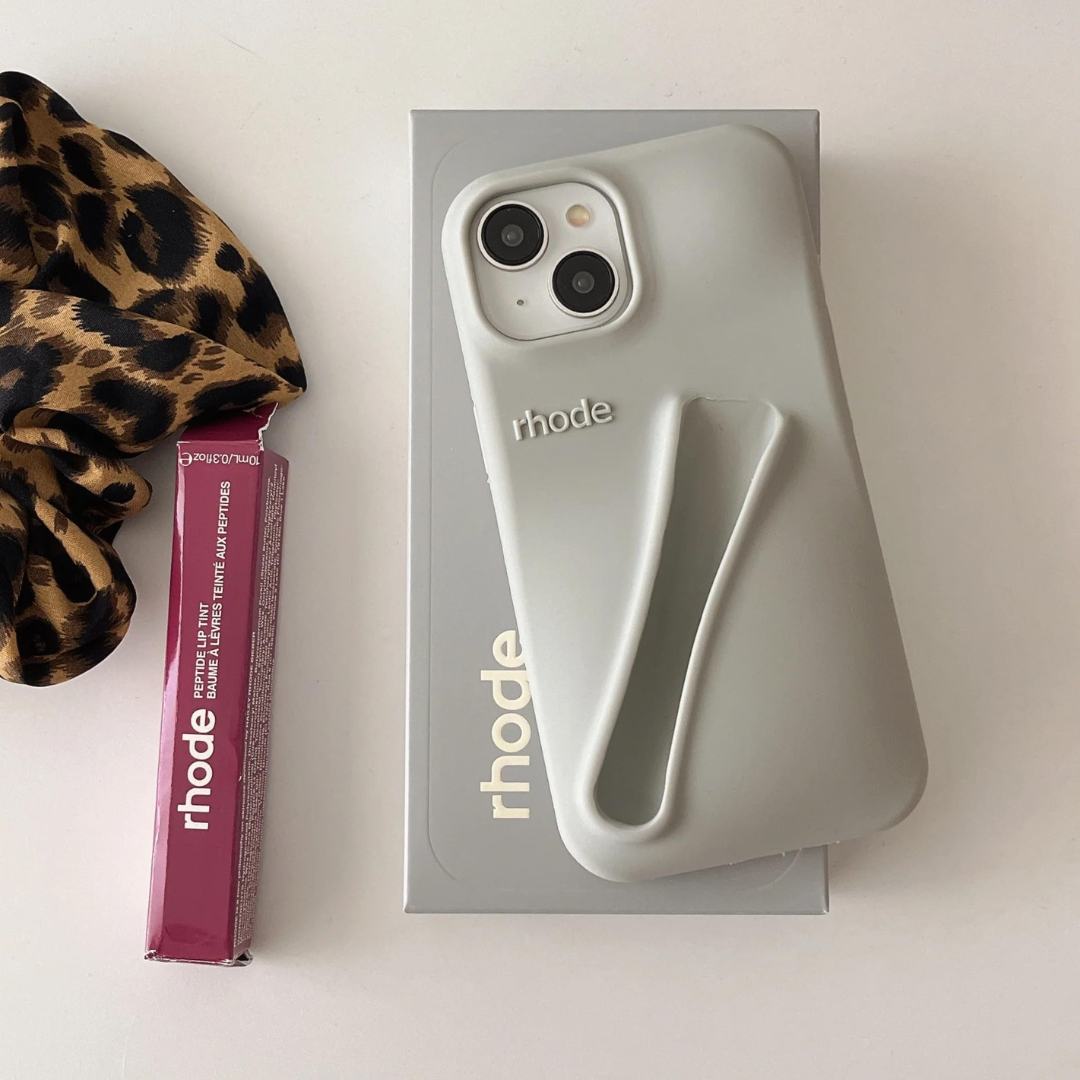 Apple iPhone 14 – Silicone Phone Cover with Built-in Lip Tint Holder