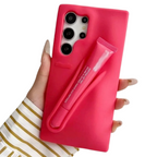 Samsung Galaxy S23 Ultra – Silicone Phone Cover with Built-in Lip Tint Holder