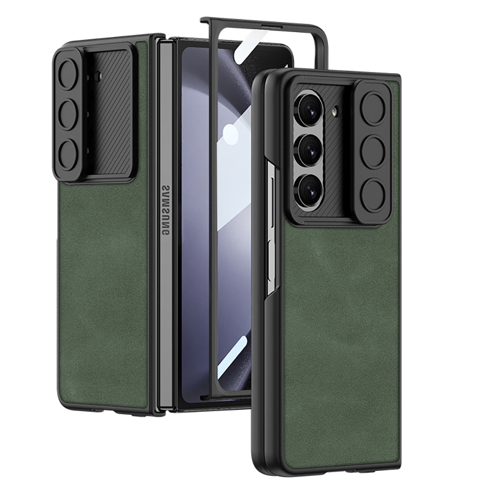Galaxy Z Fold 5 – Leather Glass Slide Cover & Case