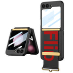 Galaxy Z Flip 5 – Thin PC with Wristband & Glass Cover & Case