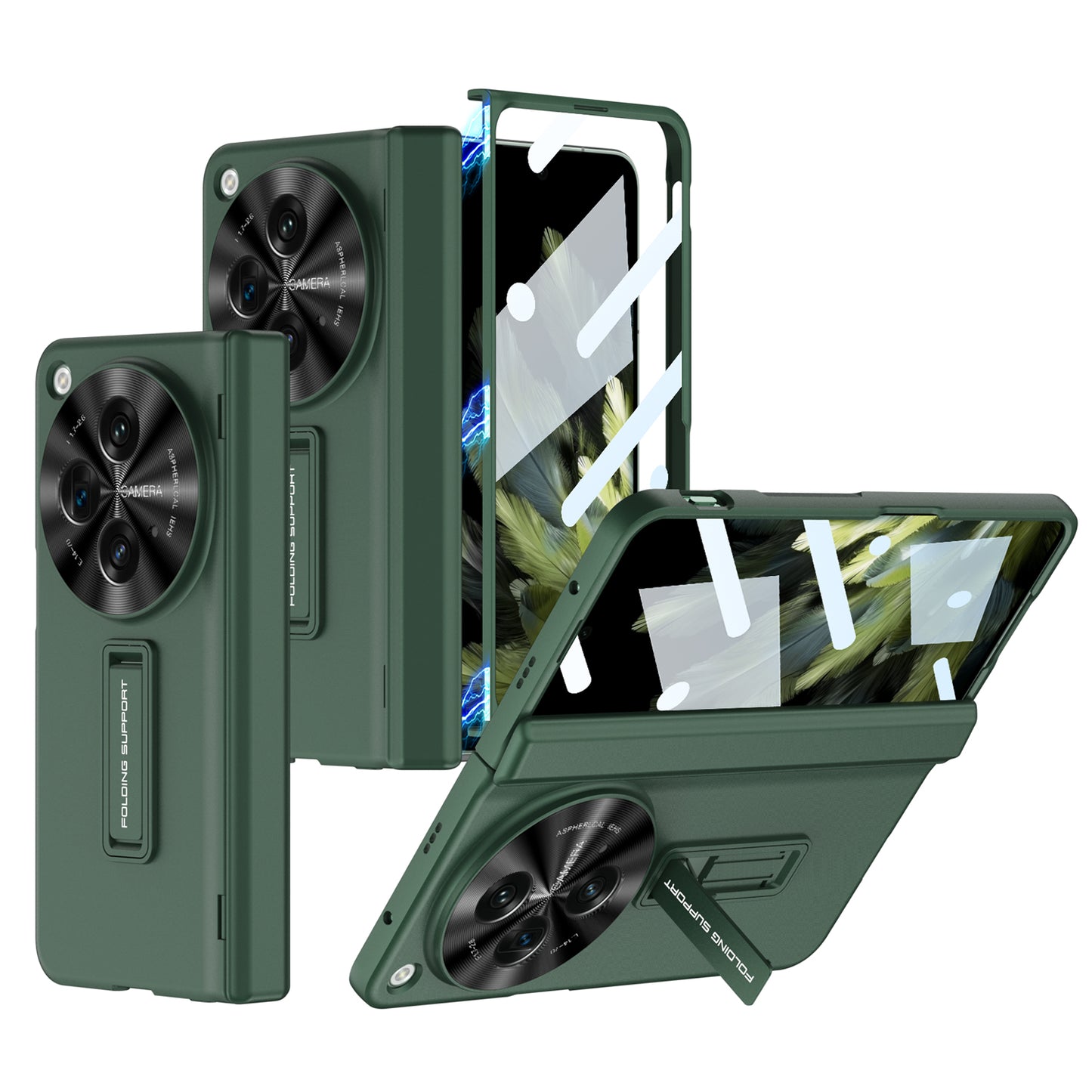 OnePlus Open – Magnetic Cover with Hinge Protection + Kickstand Cover & Case