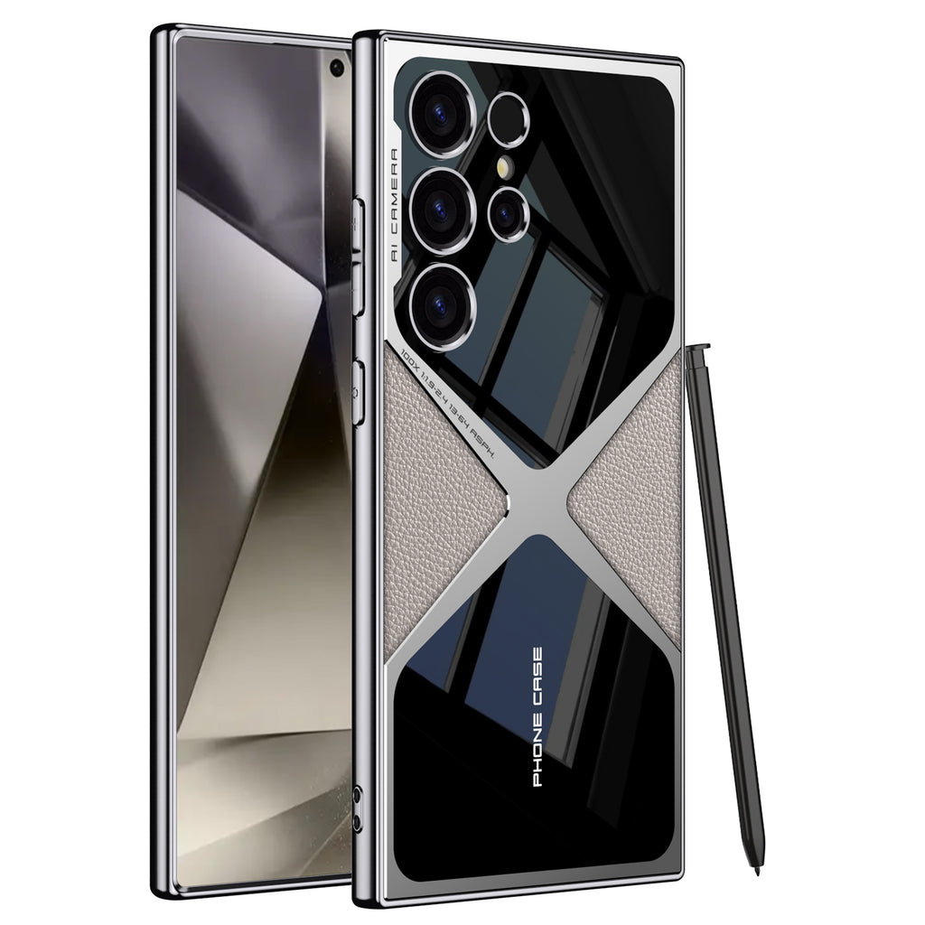 Samsung S24 Ultra Case – Electroplated PU Leather Cover & Case
