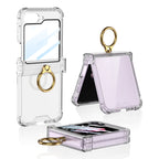 Samsung Z Flip 6 – Transparent with Ring Cover & Case