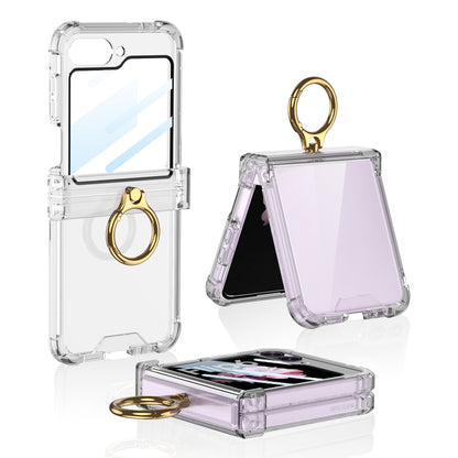 Samsung Z Flip 6 – Transparent with Ring Cover & Case