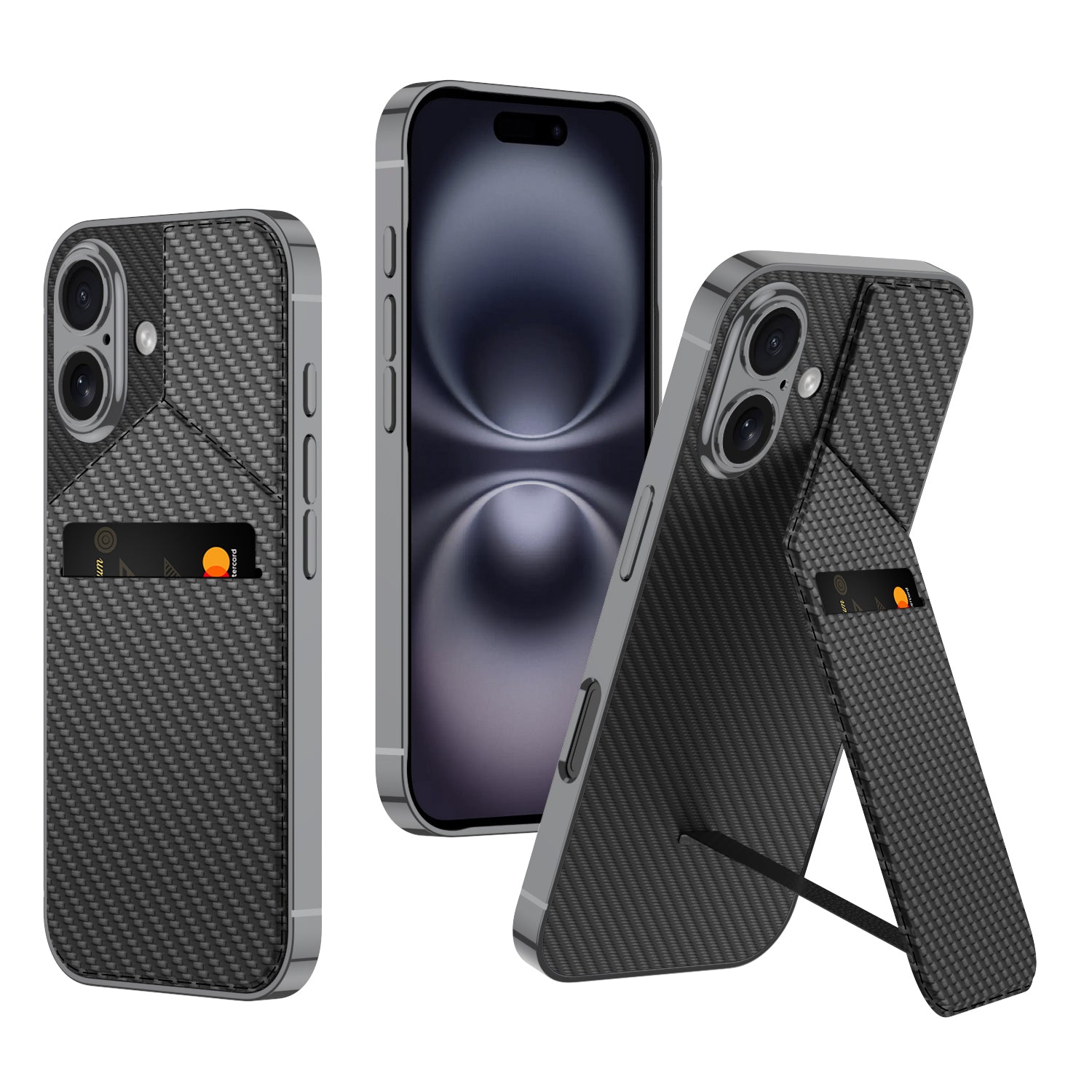 Apple iPhone 16 / Plus / Pro / Pro Max – Leather Card Slot Cover & Case